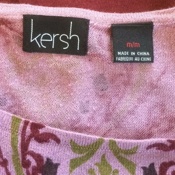 Kersh Maroon & Purple Print Tunic Dress - Picture 4 of 4